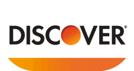 Discover logo featuring bold black text with an orange gradient circle in place of the 'O', and an orange arc shape below. Filippos Fragkogiannis