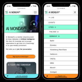 Two smartphone screens displaying the 