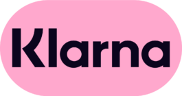 Klarna logo featuring bold, black lowercase lettering in a modern sans-serif typeface against a soft pink oval background. Filippos Fragkogiannis