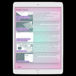 An iPad screen displays a 
