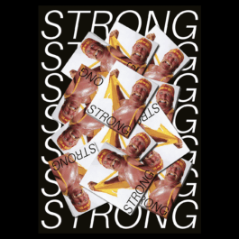 A digital collage-style poster featuring multiple overlapping images of professional wrestler Hulk Hogan tearing a yellow tank top. The word 