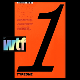 A bold and modern magazine cover with an orange background, featuring a large black number 